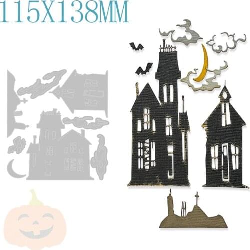 Halloween House Metal Cutting Dies For DIY Embossing Cut Paper Decoration Greeting Card Scrapbooking No Stamp