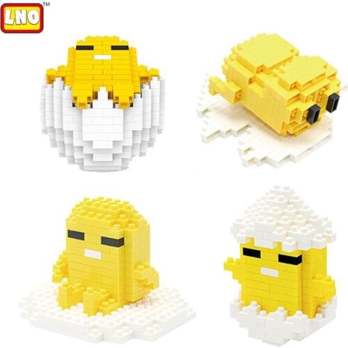 LNO Mini Building Blocks Egg Yolk Micro Bricks DIY Model Educational Toys For Kids Children Birthday Gifts With Box