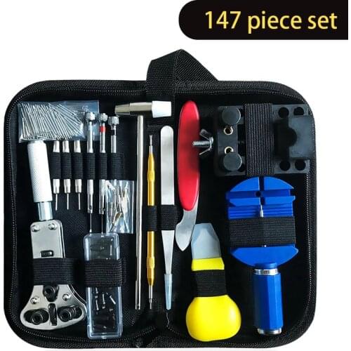 147pcs Watch Repair Tool Kit Watch Link Pin Remover Case Opener Spring Watch Battery Replacement Tool Kit Watch Band Tool Set