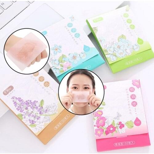 100 Sheet Tissue Papers Flower Tea Smell Makeup Cleansing Oil Absorbing Face Paper Absorb Blotting Facial Cleanser Face Tool