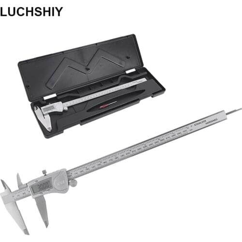 Electronic Vernier Calipers Hardened Stainless Steel 0-150/200/300mm Digital Calipers Depth Gauge Physical Measuring Instruments