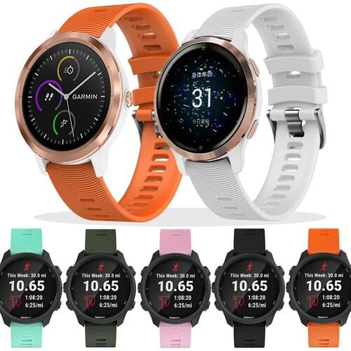 Silicone Straps For Garmin Forerunner 245M 645/Vivoactive 3/Vivomove HR/Venu Wristband For Xiaomi Huami Amazfit Watchband Correa