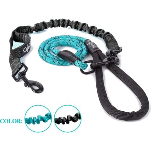 Dog Leash Heavy Duty Rope Dog Leash For Large Dogs With Training Running Pet Leashes 166cm Scalable Adjustable Reflective Strip