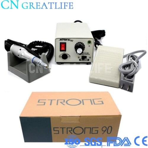 Dental Laboratory Equipment Strong Micromotor 90 Machine Polisher Polishing Micromotor Dental with Dental Straight Handpiece