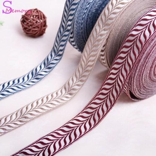 25M Leaf webbing Curtain Lace fabric Ribbon Trim Fringe DIY accessories for Dress Sofa Cushion Pillow Clothing Decoration