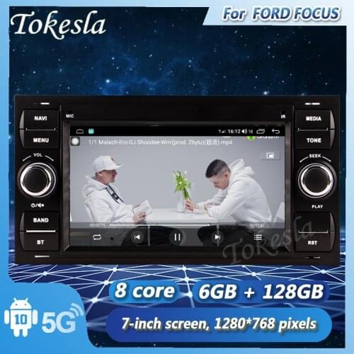 Tokesla Android 11 Car Radio Audio Intelligent Touch Central Multimedia GPS Receiver Screen System For Ford MONDEO/S-MAX/CONNECT
