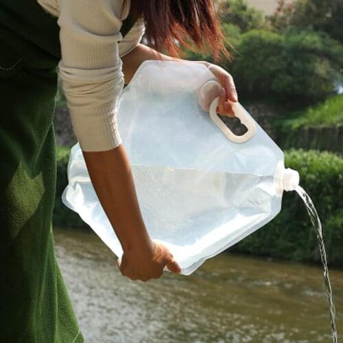 5/10L Outdoor Water Bags Foldable Drinking Camping Cooking Picnic Hiking Beach Water Container Bag Carrier Car Liquid Tank