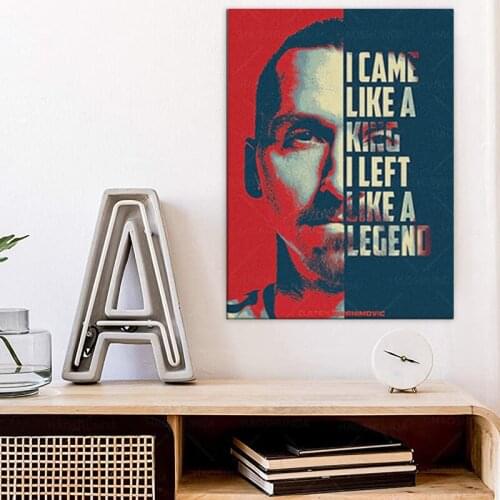Zlatan Ibrahimovic Quotes Canvas Painting Decor Wall Art Pictures Bedroom Study Home Living Room Decoration Prints Poster