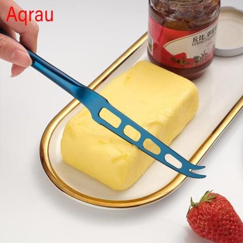 1PC Butter Cutter Multifunction Long Handle Pizza Baking Tools 4-hole Stainless Steel Cheese Butter Knife Kitchen Accessories