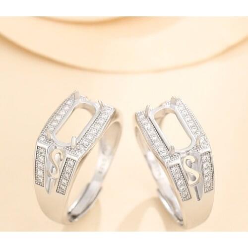 10*5mm 925 STERLING SILVER Semi Mount Bases Blanks base blank Pad rings ring Setting set jewelry gift A5492