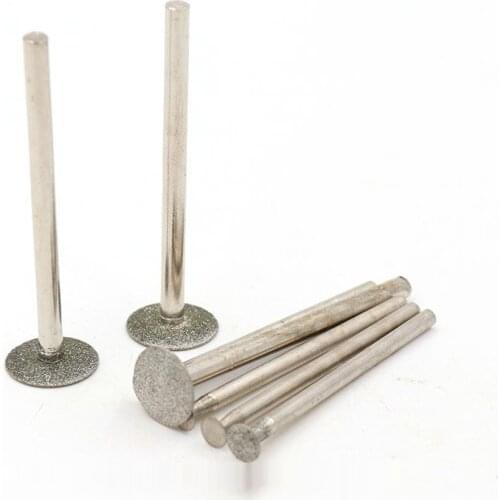 10 PCS Round Diamond Mounted Point Grinding Head 2.35MM/3MM Shank Stone Jade Carving Polishing Engraving Tools