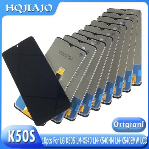 10pcs Original For LG K50S LM-X540 LM-X540HM LM-X540EMW LCD Display Touch Screen Digitizer Assembly For LG K50s LCD with Frame