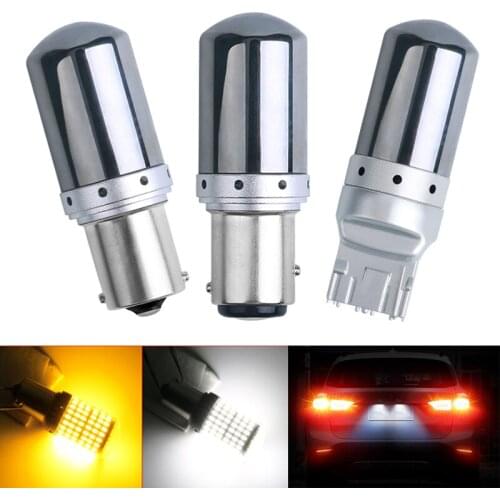 1x Car Led Turn Light Canbus For Auto Brake Lamps Stop Signal Bulb 1156 BA15S BAU15S 1157 BAY15D P21w 7440 7443 W21/5W 21w Diode