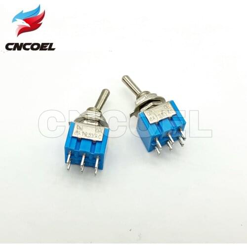 5pcs MTS-202 DPDT Switch 6A 125V AC 6-Pin ON-ON Mini Toggle Switches For Switching Lights Motors