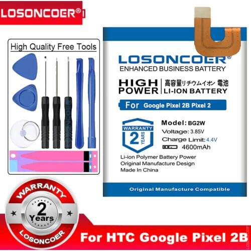 Latest Production Battery BG2W 4600mAh For HTC Google Pixel 2B Pixel 2 Muski Mobile Phone Replacement Li-ion Batteries