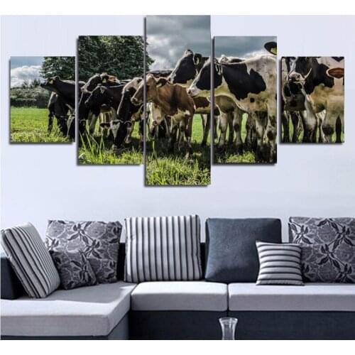 Diamond Embroidery Animal Cow Farm Full Square Round diamond painting 5D Diy 5 piece Mosaic Needlework Animal home DecorZP-1620