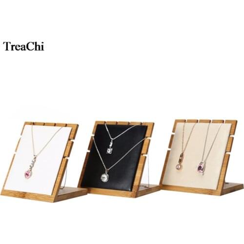 Bamboo Multiple Necklaces Display Rack Storage Rack Pendant Display Organizer Jewelry Display Stand