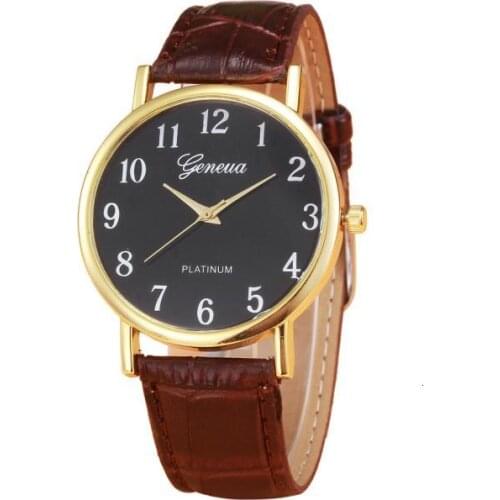 Geneva Fashion Women Watch Leather Dress Design Analog Alloy Quartz Wrist Watch Female Clock relogio feminino reloj mujer