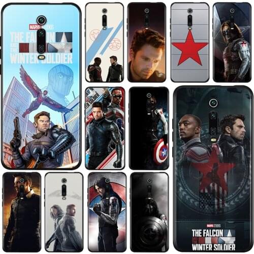 Falcon Winter Soldier For Xiaomi Redmi 9T 9I 9AT 9A 9C 9 8A 8 7A 7 6A 6 5A 5 4X PRO Prime Plus Black Soft Phone Case