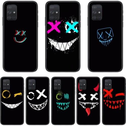 Black theme Phone Case Hull For Samsung Galaxy A 50 51 20 71 70 40 30 10 E 4G 5G S Shell Art Cell Cover