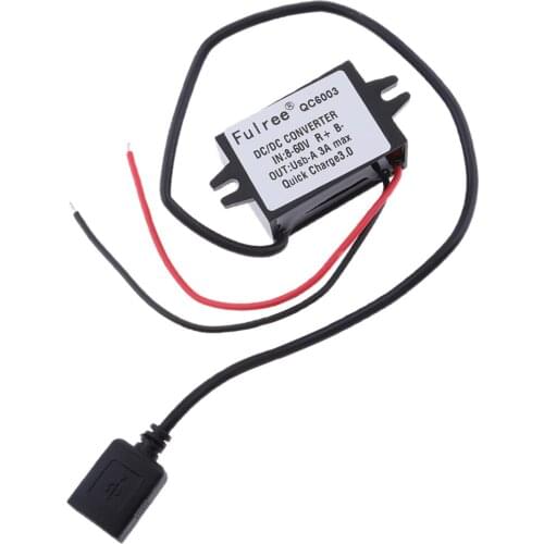 DC 8-60V Step Down to o 3.7V-12V 3A Voltage Reducer Converter, Waterproof DC/DC Buck Transformer Power Supply