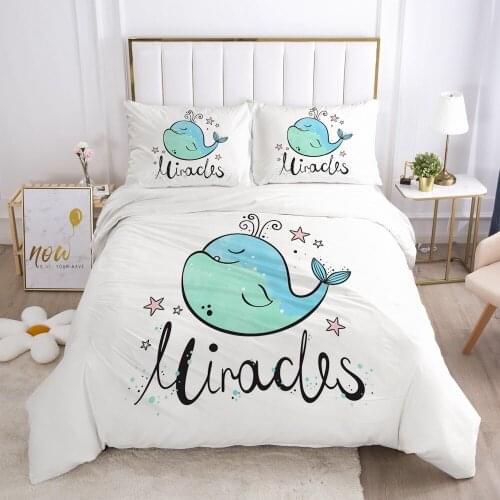 3D Duvet Cover Sets Bedding Set Quilt Covers Pillowcase(s) Comforter Case Bed Linen Cartoon Double Single Size Bedclothes