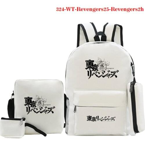 Fashion Backpack Tokyo Revengers Anime Print Backpack Men Laptop Bagpack School Bags with Pencil Bag for Teenager Daily Rucksack