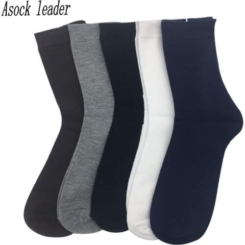Men Socks High Quality Autumn Winter Men Black Business Cotton Socks For Male White Casual Long Socks 6PAIRS/LOT