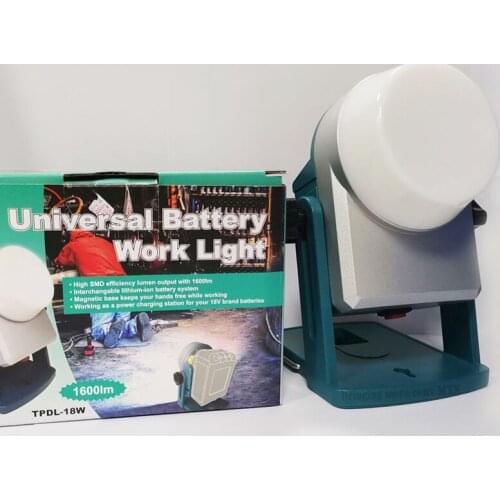 Newest 18W Li-ion LED Work Light Supply For Makita For Dewalt Li-ion 18V 20V battery Work Lamp 18W high quality high SMD 1600lm