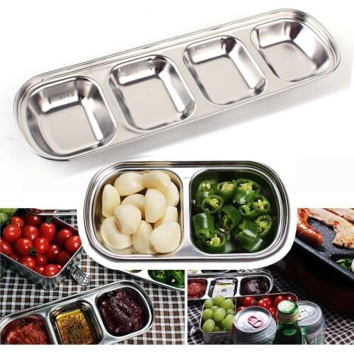 Outdoor barbecue dipping Disc stainless steel large multi-style flavor plate sauce seasoning soy vinegar dish