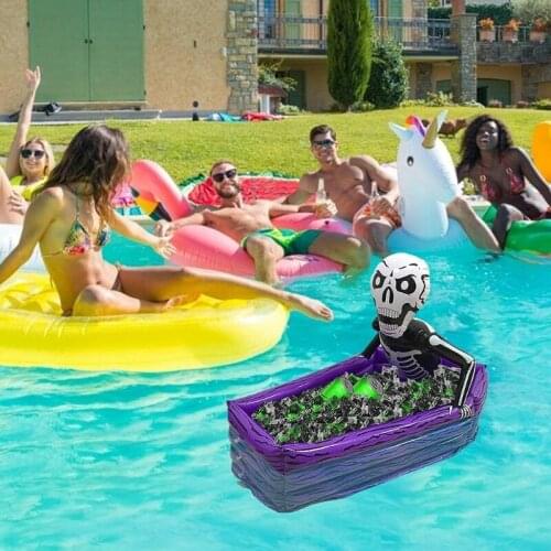 Q9QB Halloween Inflatable Ice Bucket for Travel/Swim Thicken Foldable for Family/Friend Swim Supplies