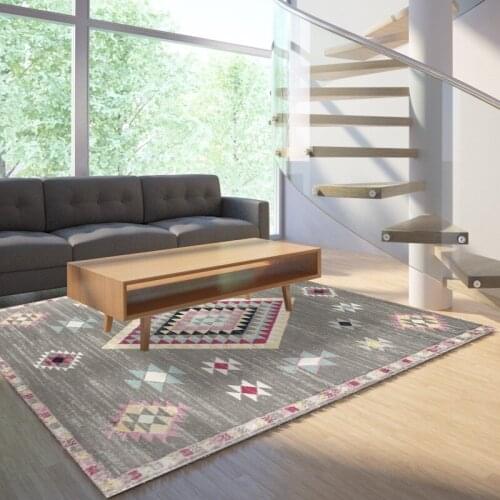 Reese Velvet Lint Free Japanese Carpets Rug Living Room Parlor Modern Soft 3D Geometric Floor Protection Decor Non Slip Washable
