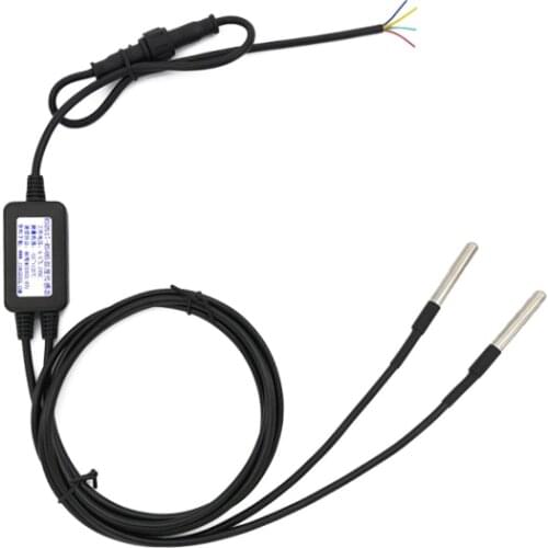 Taidacent RSDS17 Temperature Sensor with RS485 Interface High Precision 2 Channel Water Resistant MODBUS-RTU Temperature Sensor