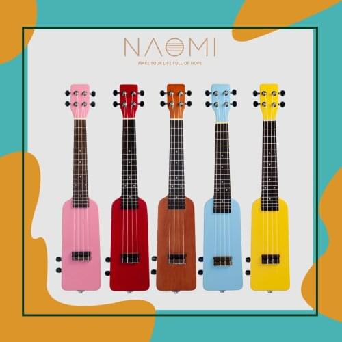 NAOMI 23' Inches Electric Ukulele Silence Electric Ukelele Bottle Shape 4 String Ukulele Accessories W/Gig Bag