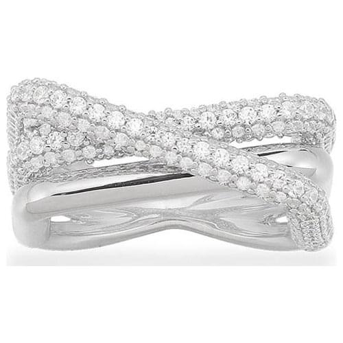 SLJELY Fashion Real 925 Sterling Silver White Crossed Rectangle Geometric Ring Women Luxury Brand July Party Jewelry