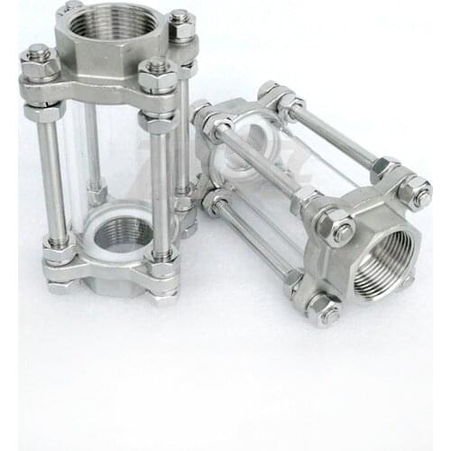 1/2" 3/4" 1" 1-1/4" 1-1/2" 2" NPT Female SS304 Stainless Steel Flow Sight Glass Diopter 85 PSI