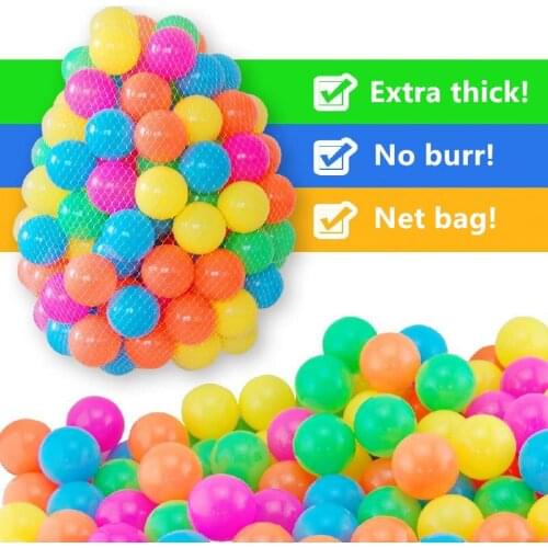 100 Pcs / Bag 6cm Childrens Toys Thickened Environmental Protection Ocean Ball Childrens Tent Color Wave Ball