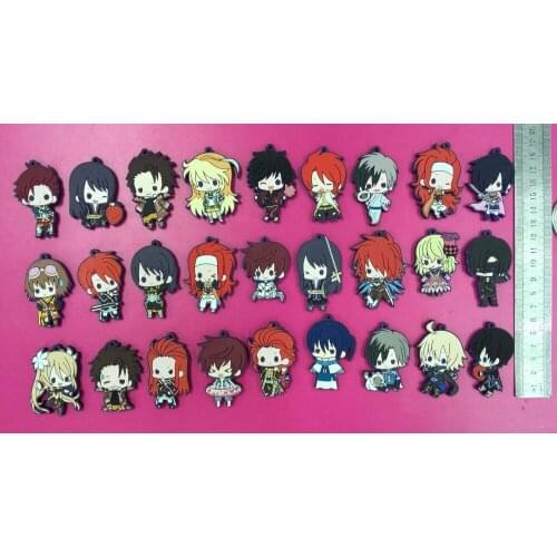 27pcs/lot Tales of Friend/Zestiria Original Japanese anime figure rubber Silicone mobile phone charms keychain strap G764