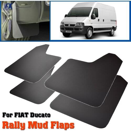 4Pcs Wide Racing/Rally Mud Flaps For Fiat Ducato Peugeot Boxer Ram ProMaster Mudflaps Splash Guards Fender Flares 15" x 11.5"