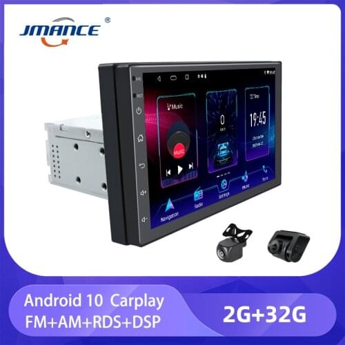 JMANCE car radio 1 din android 10 Carplay 7 Inch Adjustable Screen BT 5.0 autoradio Multimedia Player 8 core GPS Navigation