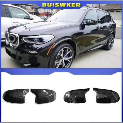 Auto Car Rear View Side Mirror Cover Trim for BMW F25 X3 F26 X4 F15 X5 F16 X6 14-18 Carbon Fiber Style