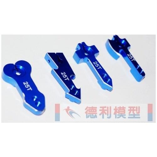 CNC Aluminum 25T Servo Blue Arms for Futaba