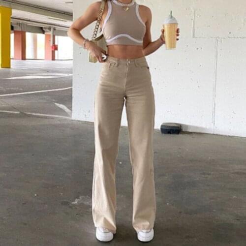 2021ins Spice Girls with High Waist and Slim Jeans Flared Pants Streetwear High Waist Womens Fashion Jeans Bagge Mom