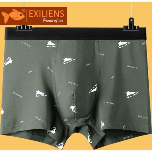 EXILIENS New Boxer Men Underwear Print Cueca Masculina Ropa Interior Hombre Mens Boxers Boxershorts Man Calzoncillos Size L-3XL