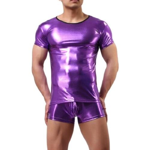 Mens Gold Blocking Round Collar Short Sleeved T-Shirts Pullover Thin Fashion Soft Close Skin Hot Stamping Short-Sleeve Blouse