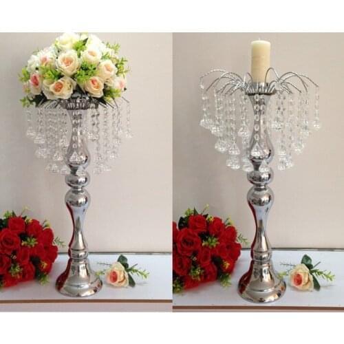 Hot wedding supplies wedding crystal table decoration fountain table flower decor Candelabra Candle Holder wedding Centerpiece
