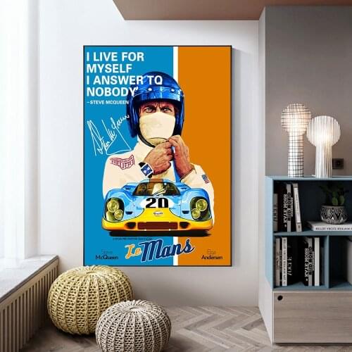 24 Hours Of Le Mans Programme Officiel On Canvas Print Nordic Poster Wall Art Picture For Living Noom Home Decoration Frameless