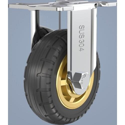 Castors 3 inch plate M10 medium duty dolly caster grey rubber casters 75mm