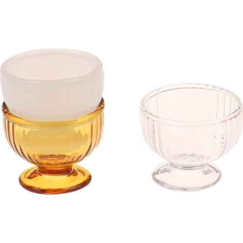 1:12 Dollhouse Miniature Glass Fruit Plate Bowl Tray Model Dolls Accessories Toys for Baby Children