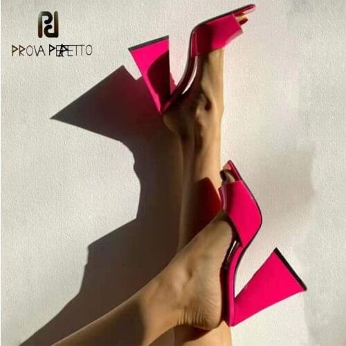 Summer New European and American Style Sexy Thick-heeled Patent Leather Denim Plus Size High-heeled Sandals and Slippers